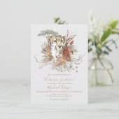 Uitnodigingen tot Tropisch Oerwoud Cheetah Weddens (Staand voorkant)