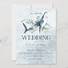 Uitnodigingen tot Tropische Ocean Shark Weddenscha