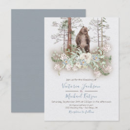 Uitnodigingen tot Waterverf Forest Wedding