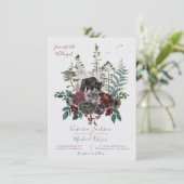 Uitnodigingen tot Waterverf Forest Wedding (Staand voorkant)