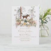 Uitnodigingen tot Waterverf Forest Wedding (Staand voorkant)