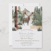 Uitnodigingen tot Waterverf Forest Wedding (Voorkant)