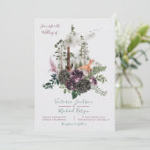 Uitnodigingen tot Waterverf Forest Wedding (Staand voorkant)