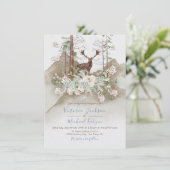 Uitnodigingen tot Waterverf Forest Wedding (Staand voorkant)