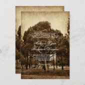 Uitnodigingen tot weduwen in de bijtende landboom (Voorkant / Achterkant)