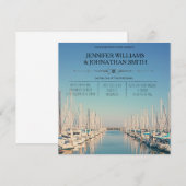 Uitnodigingen tot weduwen op de havenbestemming (Voorkant / Achterkant)