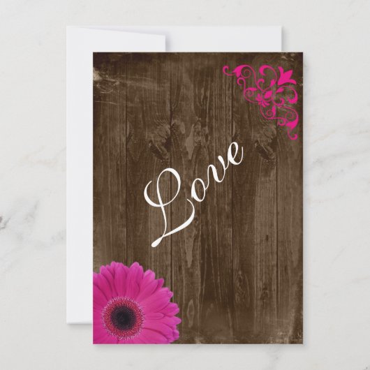 Uitnodigingen tot weduwschap in het Rustic Country (Achterkant)