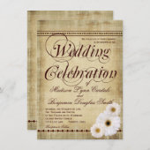 Uitnodigingen tot weduwschap in Rustic Country Dai (Voorkant / Achterkant)