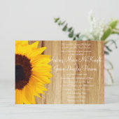 Uitnodigingen tot weduwschap in Rustic Country Sun (Staand voorkant)