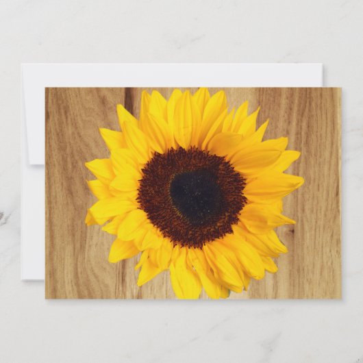 Uitnodigingen tot weduwschap in Rustic Country Sun (Achterkant)