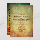 Uitnodigingen tot weduwschap met een stormachtig w (Voorkant / Achterkant)