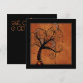 Uitnodigingen tot weduwschap met gevlekte bossen (Voorkant / Achterkant)