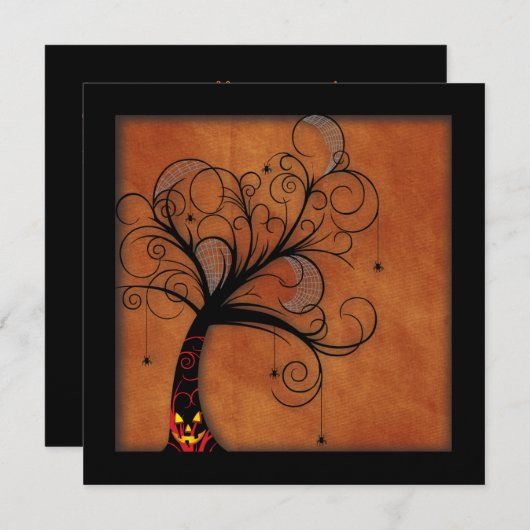 Uitnodigingen tot weduwschap met gevlekte bossen (Voorkant / Achterkant)