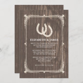 Uitnodigingen tot weduwschap met Hoefijzers (Voorkant / Achterkant)