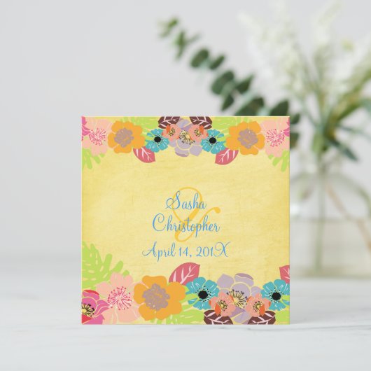 Uitnodigingen tot weduwschap tussen Leis en Luau (Staand voorkant)