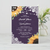 Uitnodigingen tot weduwschap tussen Paars en zonne (Staand voorkant)