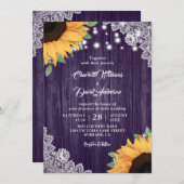 Uitnodigingen tot weduwschap tussen Paars en zonne (Voorkant / Achterkant)