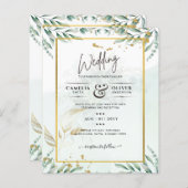 Uitnodigingen Trouwlocatie Groene Website RSVP QR  (Voorkant / Achterkant)