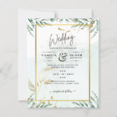 Uitnodigingen Trouwlocatie Groene Website RSVP QR (Voorkant)