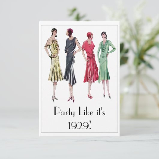 Uitnodigingen van 1929 (Staand voorkant)