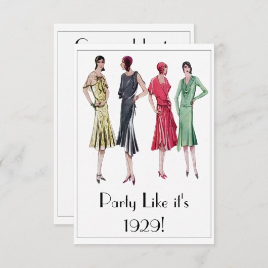 Uitnodigingen van 1929 (Voorkant / Achterkant)