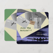 Uitnodigingen van 1940 met de derde partij (Voorkant / Achterkant)