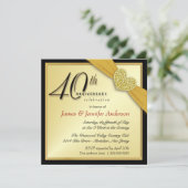 Uitnodigingen van 40e verjaardag van de partij - G (Staand voorkant)