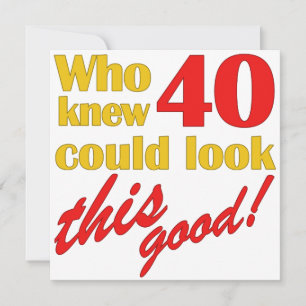 Uitnodigingen van 40e verjaardag van de verjaardag