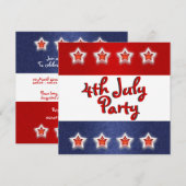 Uitnodigingen van 4 juli - aanpasbare sjabloon (Voorkant / Achterkant)