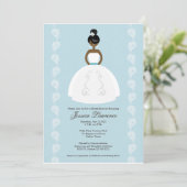 Uitnodigingen van Afrikaanse Amerikaanse  Bridal-d (Staand voorkant)