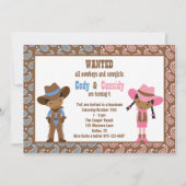 Uitnodigingen van Afrikaanse Amerikaanse cowboy en (Voorkant)