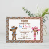 Uitnodigingen van Afrikaanse Amerikaanse cowboy en (Staand voorkant)