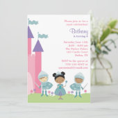 Uitnodigingen van Afrikaanse Amerikaanse prinses e (Staand voorkant)