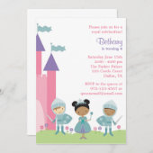 Uitnodigingen van Afrikaanse Amerikaanse prinses e (Voorkant / Achterkant)