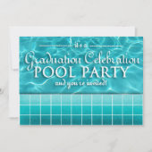 Uitnodigingen van afstuderen Pool Party (Voorkant)