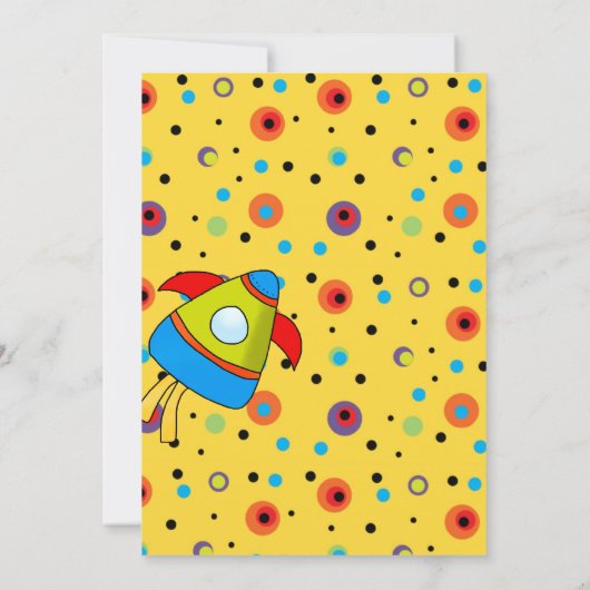 Uitnodigingen van Alien Birthday Party (Achterkant)