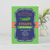 Uitnodigingen van Alligator Birthday Party (Staand voorkant)