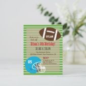 Uitnodigingen van Amerikaanse Football Birthday Pa (Staand voorkant)