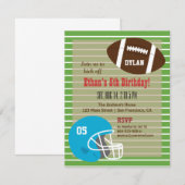 Uitnodigingen van Amerikaanse Football Birthday Pa (Voorkant / Achterkant)