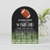 Uitnodigingen van Amerikaanse Football Birthday Pa (Staand voorkant)