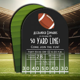 Uitnodigingen van Amerikaanse Football Birthday Pa
