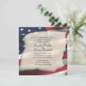 Uitnodigingen van Amerikaanse vlagweddenschappen (Staand voorkant)