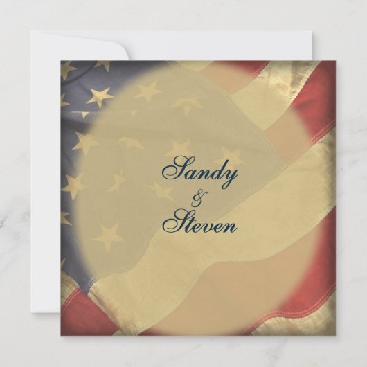 Uitnodigingen van Amerikaanse vlagweddenschappen (Achterkant)