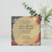 Uitnodigingen van Amerikaanse vlagweddenschappen (Staand voorkant)