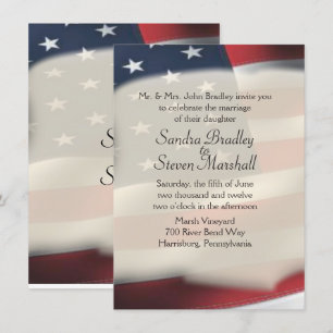 Uitnodigingen van Amerikaanse vlagweddenschappen