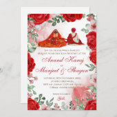 Uitnodigingen van Anand Karaj en Sikh-trouwkaarten (Voorkant / Achterkant)