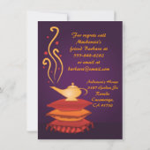 Uitnodigingen van Arabische Magic Lamp Party (Achterkant)