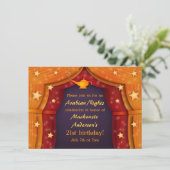 Uitnodigingen van Arabische Nacht Tent Party (Staand voorkant)