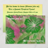  uitnodigingen van Balinese Batik Luau (Voorkant / Achterkant)