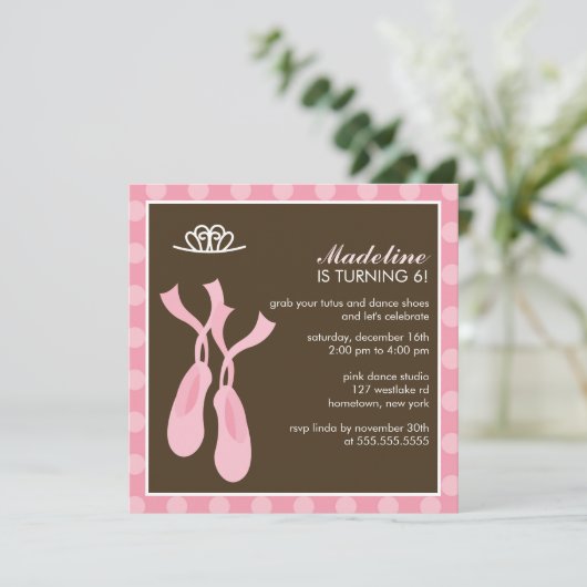 Uitnodigingen van balletpartijen (Staand voorkant)